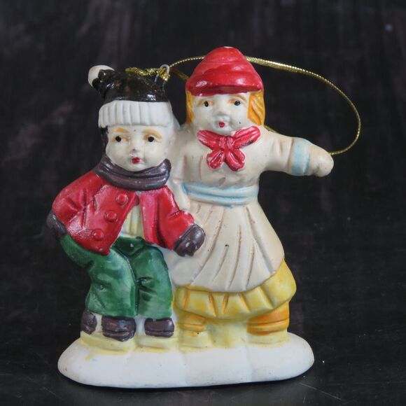 Lot of 8 Vintage Christmas Tree Ornaments Snowman Stocking Penguin Mouse Ceramic - Picture 5 of 16